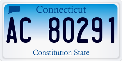 CT license plate AC80291