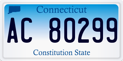 CT license plate AC80299