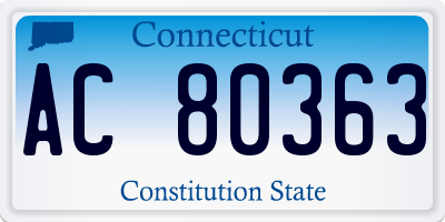 CT license plate AC80363