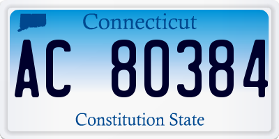 CT license plate AC80384