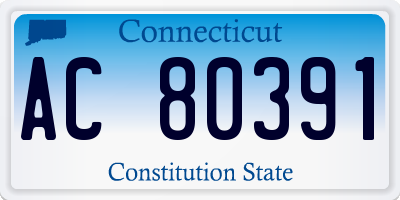CT license plate AC80391