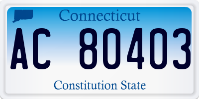 CT license plate AC80403