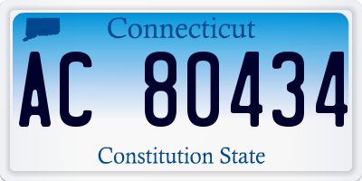 CT license plate AC80434