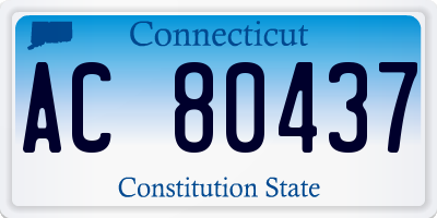 CT license plate AC80437