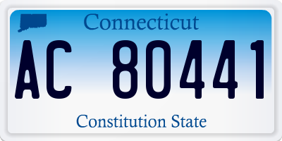 CT license plate AC80441