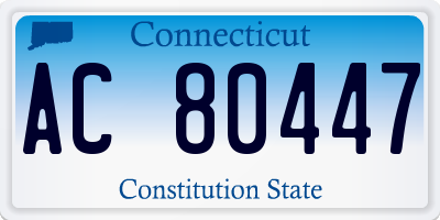 CT license plate AC80447