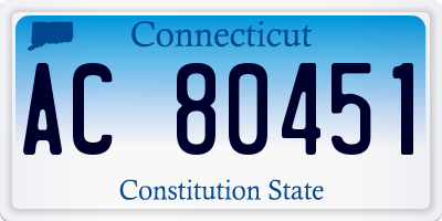 CT license plate AC80451