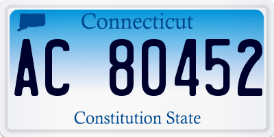CT license plate AC80452