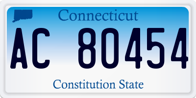 CT license plate AC80454