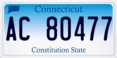 CT license plate AC80477
