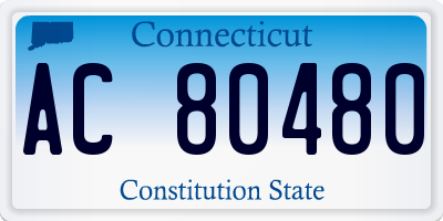 CT license plate AC80480