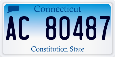 CT license plate AC80487