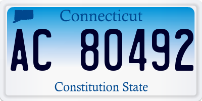 CT license plate AC80492
