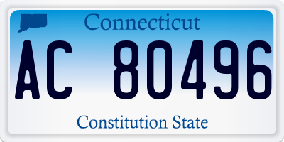CT license plate AC80496