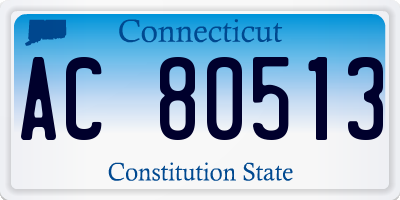CT license plate AC80513