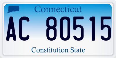 CT license plate AC80515