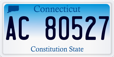 CT license plate AC80527