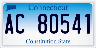 CT license plate AC80541