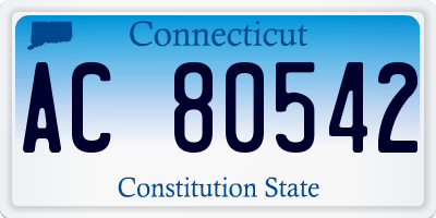CT license plate AC80542