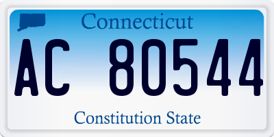 CT license plate AC80544