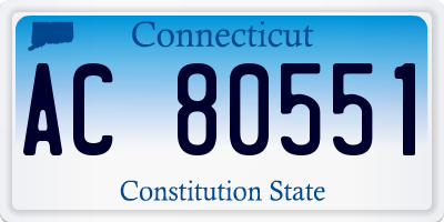 CT license plate AC80551