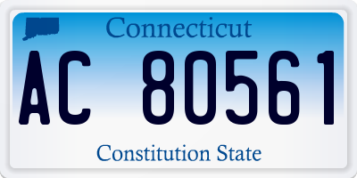 CT license plate AC80561