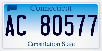 CT license plate AC80577