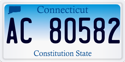 CT license plate AC80582