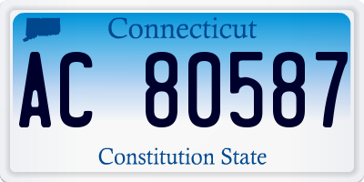 CT license plate AC80587