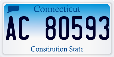 CT license plate AC80593