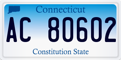 CT license plate AC80602