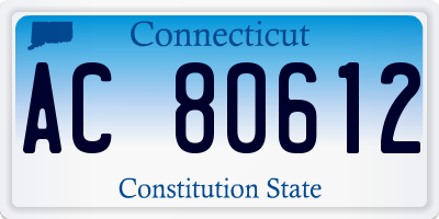 CT license plate AC80612