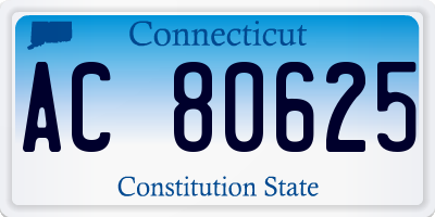 CT license plate AC80625