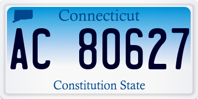 CT license plate AC80627