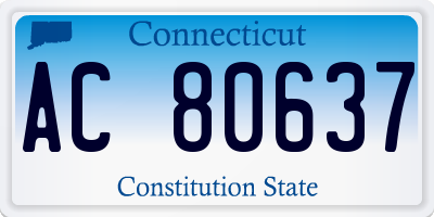 CT license plate AC80637