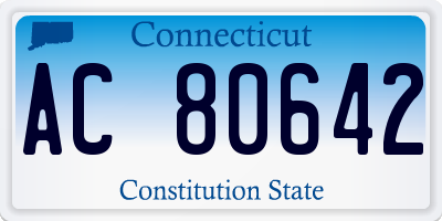 CT license plate AC80642