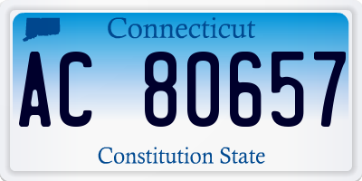 CT license plate AC80657