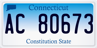 CT license plate AC80673