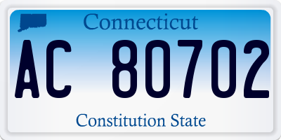 CT license plate AC80702