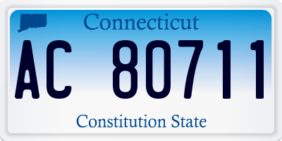 CT license plate AC80711