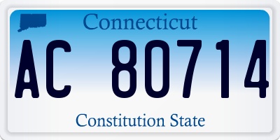 CT license plate AC80714
