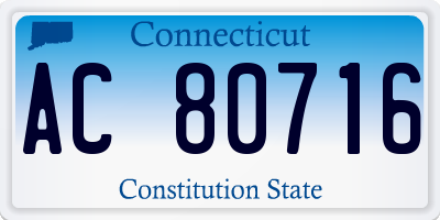 CT license plate AC80716