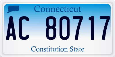 CT license plate AC80717