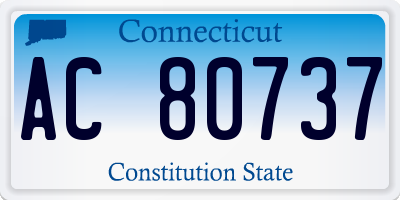 CT license plate AC80737
