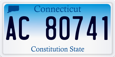 CT license plate AC80741