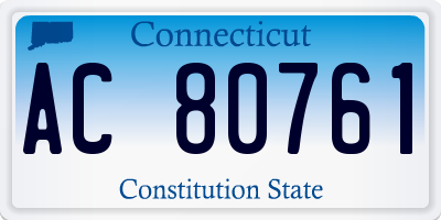 CT license plate AC80761