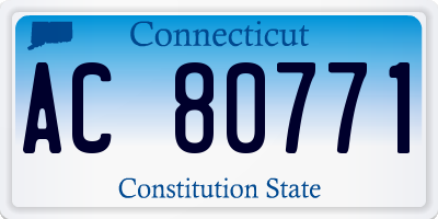 CT license plate AC80771