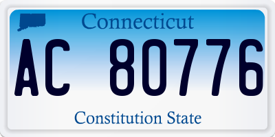 CT license plate AC80776