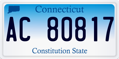 CT license plate AC80817
