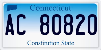 CT license plate AC80820